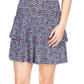 Michael Kors Women's Palm Sleeveless Ruffle Hem Dress Blue Size Large