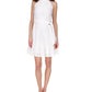 Michael Kors Women's Mock Neck Eyelet Dress White Size X-Large