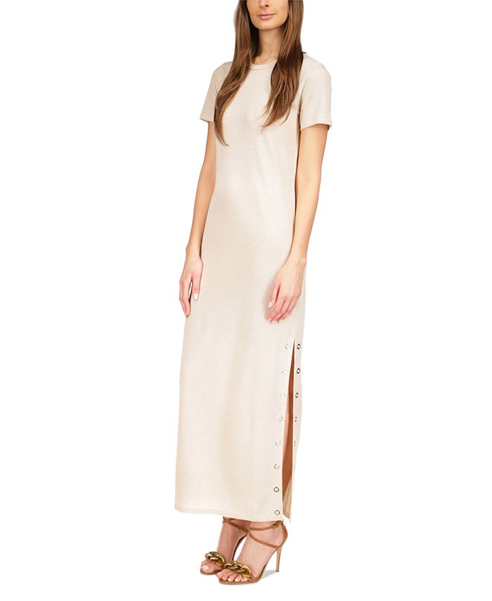 Michael Kors Women's Ribbed T-Shirt Dress White