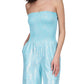 Michael Kors Women's Smocked Strapless Jumpsuit Blue