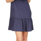 Michael Kors Women's Chain Neck Halter Dress Blue Size Large