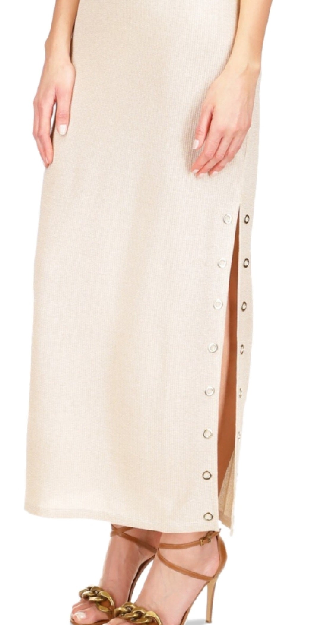 Michael Kors Women's Ribbed T-Shirt Dress White Size Petite X-Small