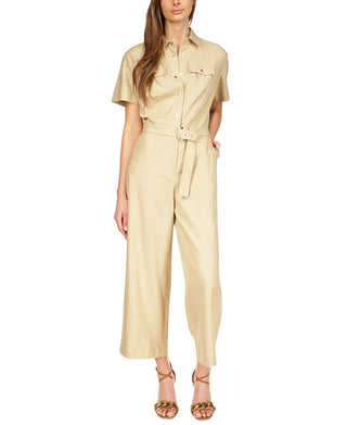 Michael Kors Women's Utility Jumpsuit Brown Size Petite Medium