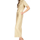 Michael Kors Women's Utility Jumpsuit Brown Size Petite Medium