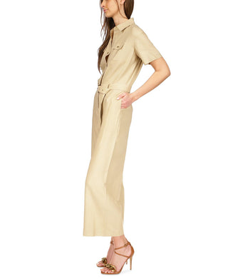 Michael Kors Women's Utility Jumpsuit Brown Size Petite Medium