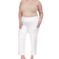 Michael Kors Women's Solid Rolled Cuff Pants White Size 0X