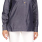 Michael Kors Women's Quarter Button Long Sleeve Tunic Top Blue Size X-Large