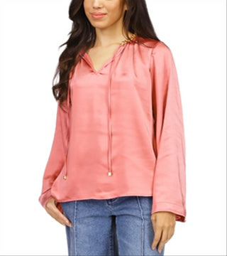 Michael Kors Bell Sleeve Chain Neck Top