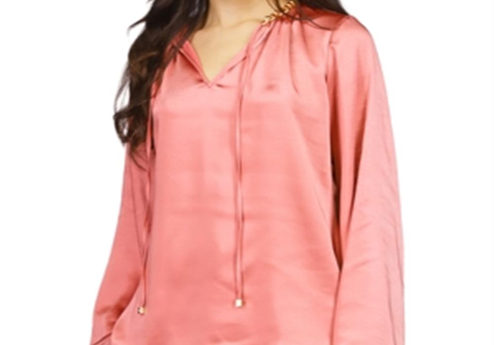 Michael Kors Bell Sleeve Chain Neck Top