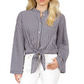 Michael Kors Halo Tie Hem Shirt Blue