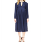 Michael Michael Kors Pleated Midi Dress Blue