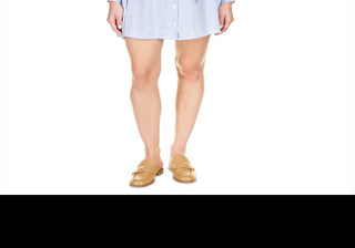 Michael Kors Pinstriped Satin Shirt Dress Blue