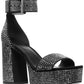 Michael Kors Women's Tara Studded Platform Ankle Strap Sandal Black Size 7.5