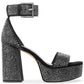 Michael Kors Women's Tara Studded Platform Ankle Strap Sandal Black Size 7.5