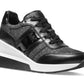 Michael Kors Women's Mabel Trainer Lace Up Sneakers Black Size 7M