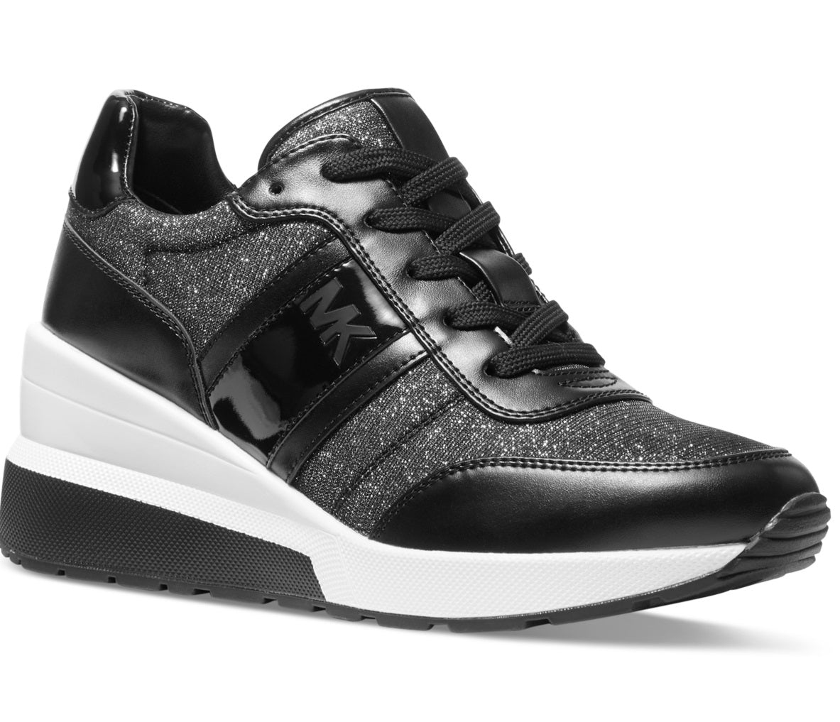 Michael Kors Women's Mabel Trainer Lace Up Sneakers Black Size 7M