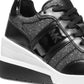 Michael Kors Women's Mabel Trainer Lace Up Sneakers Black Size 7M