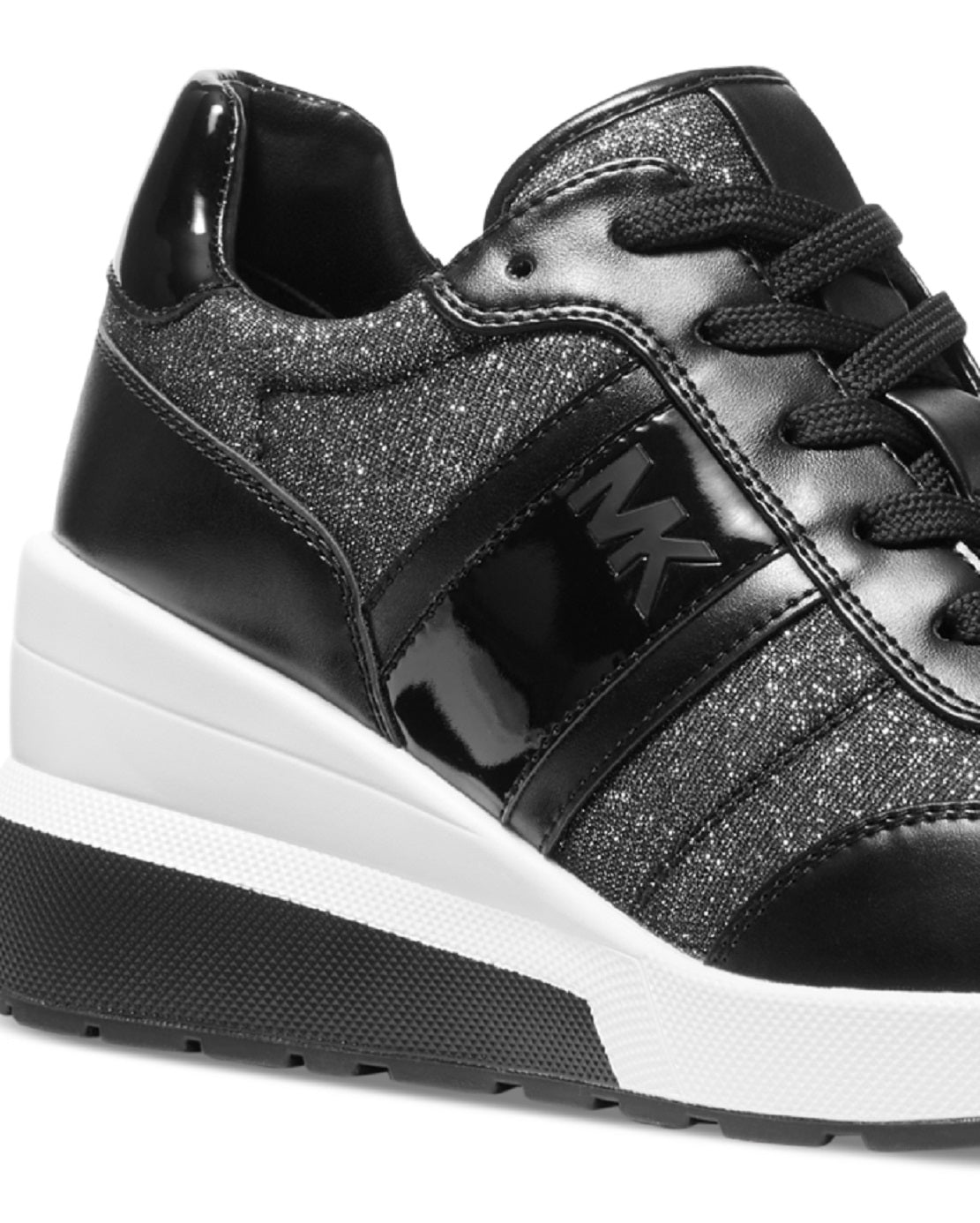 Michael Kors Women's Mabel Trainer Lace Up Sneakers Black Size 7M