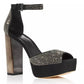 Michael Kors Women's Peep Toe Ankle Strap Sandals Black Size 7