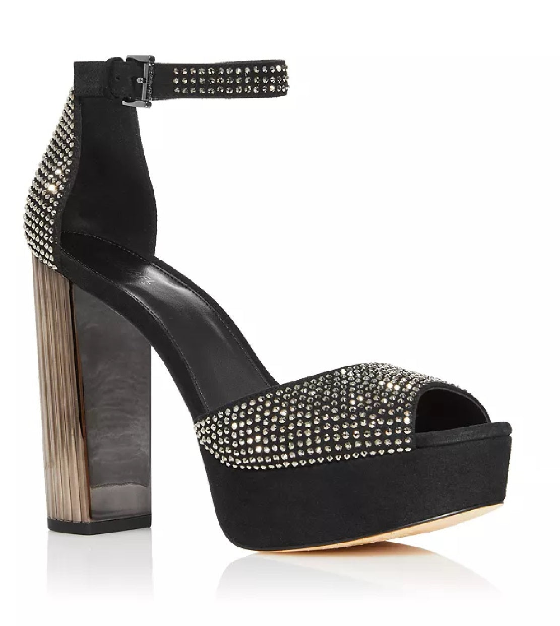 Michael Kors Women's Peep Toe Ankle Strap Sandals Black Size 7