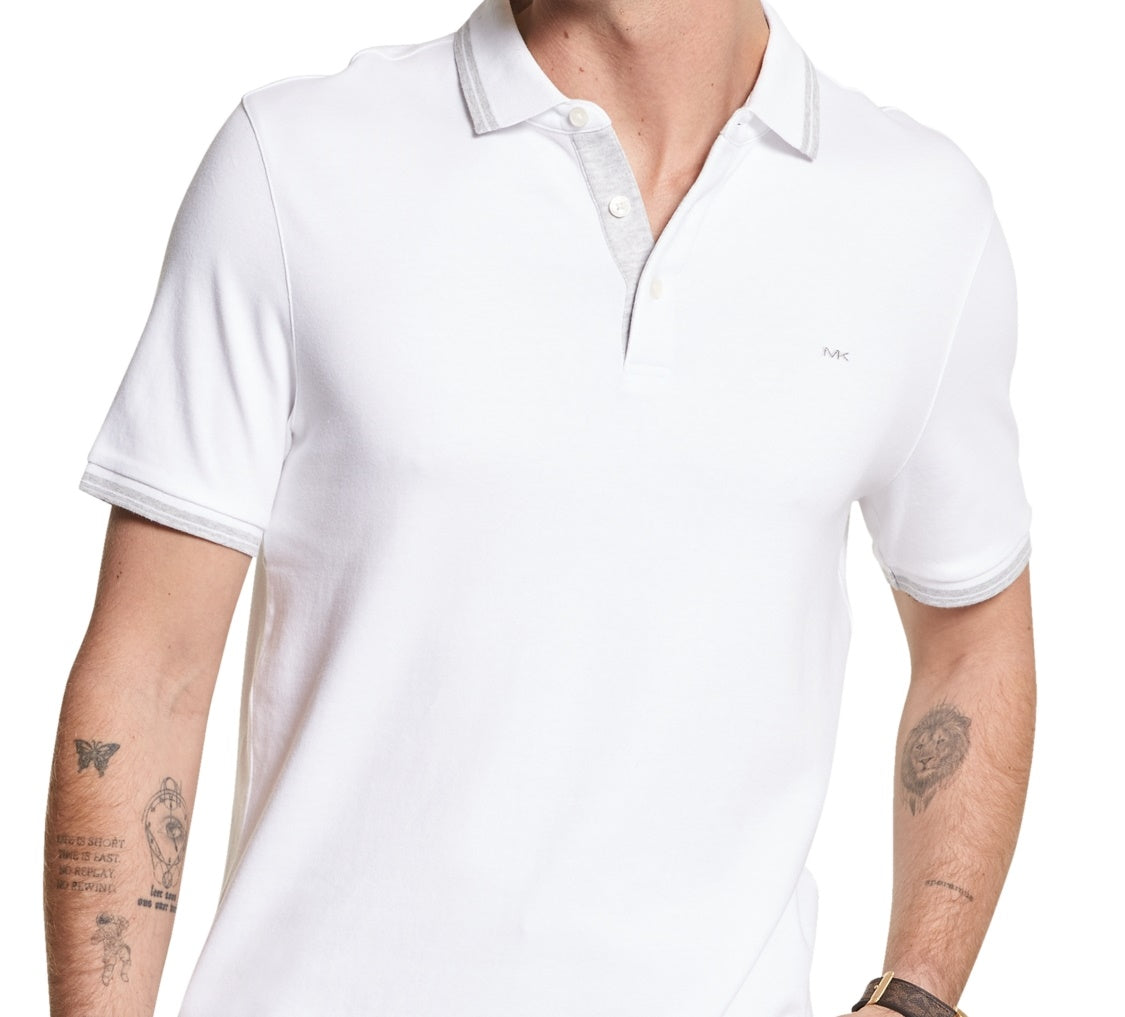 Michael Kors Men's Greenwich Polo Shirt White Size Small