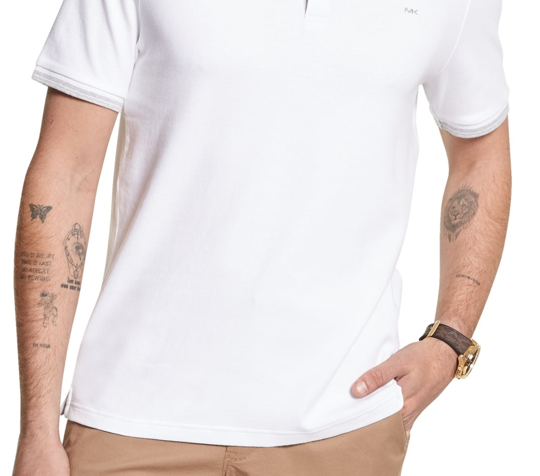 Michael Kors Men's Greenwich Polo Shirt White Size Small