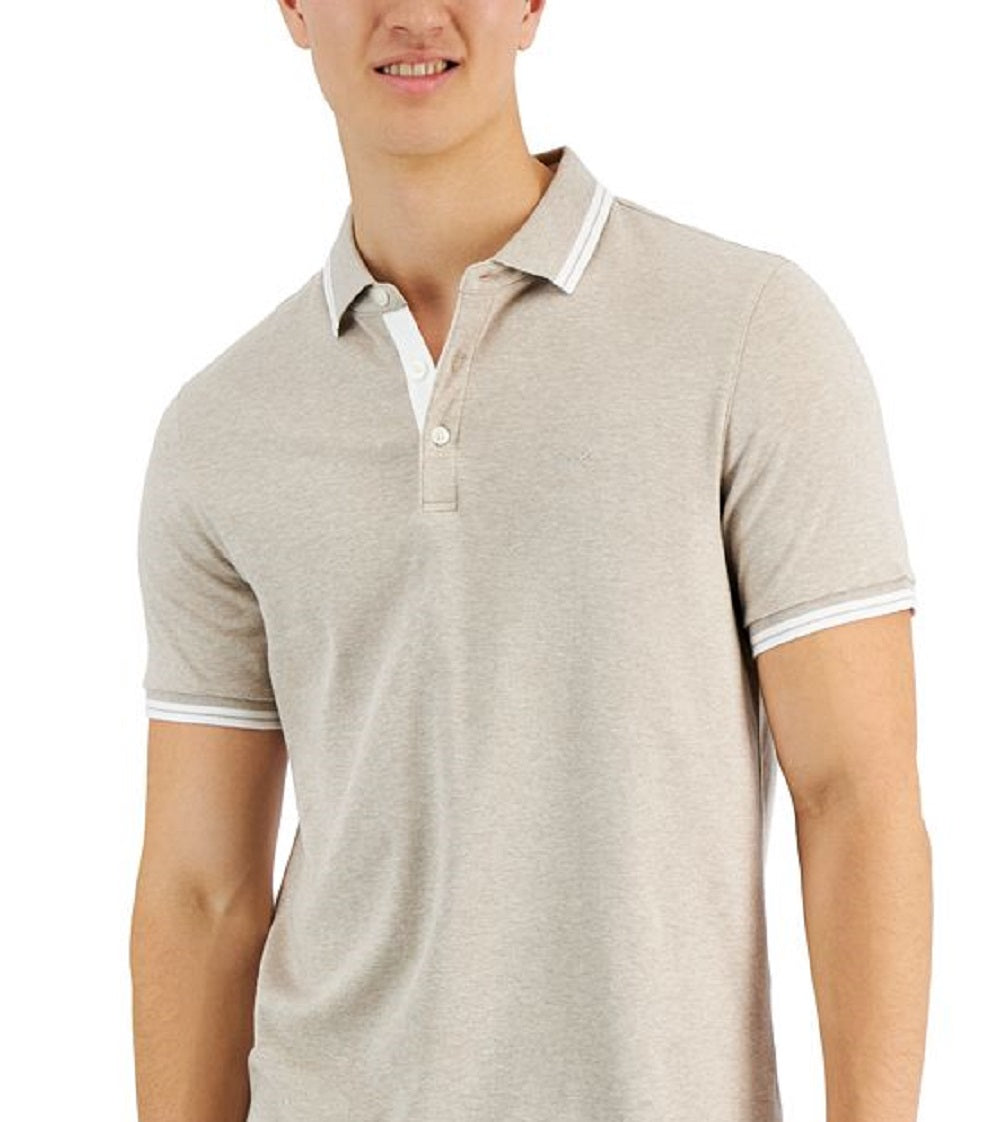 Michael Kors Men's Greenwich Polo Shirt Beige Size Medium