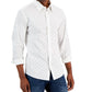 Michael Kors Men's Daisy Print Slim Fit Button Down Shirt White Size Large