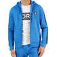 Michael Kors Men's Logo Tape Fleece Hoodie Blue Size Medium