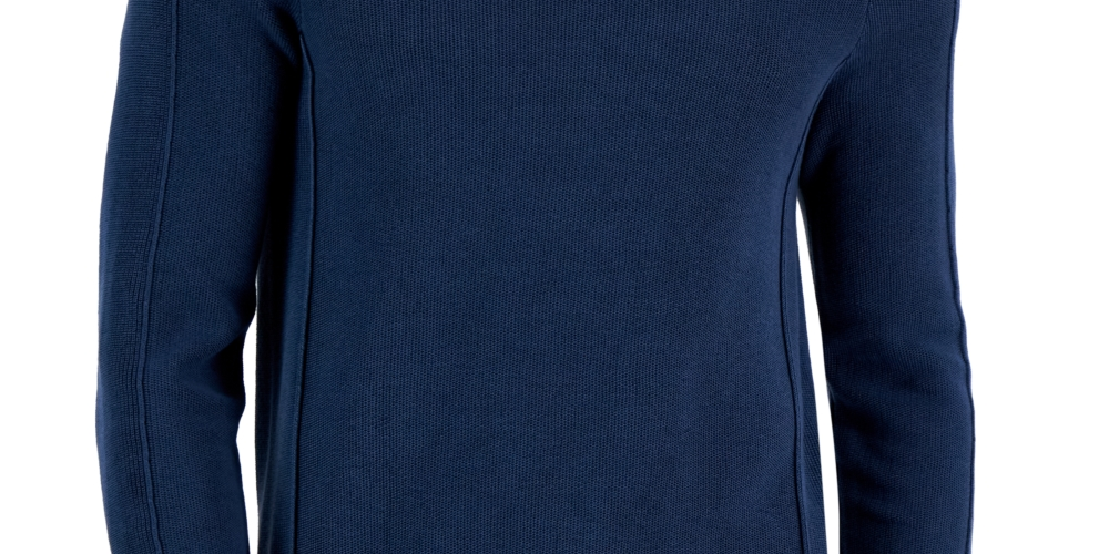 Michael Kors Men's Garment Dyed Crewneck Sweater Blue Size X-Large