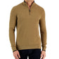 Michael Kors Men's Textured Quarter Zip Sweater Brown Size Large