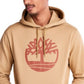 Timberland Men's Core Regular Fit Logo Hoodie Brown Size Small