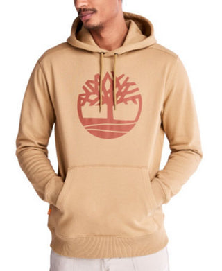 Timberland Men's Core Regular Fit Logo Hoodie Brown Size Small