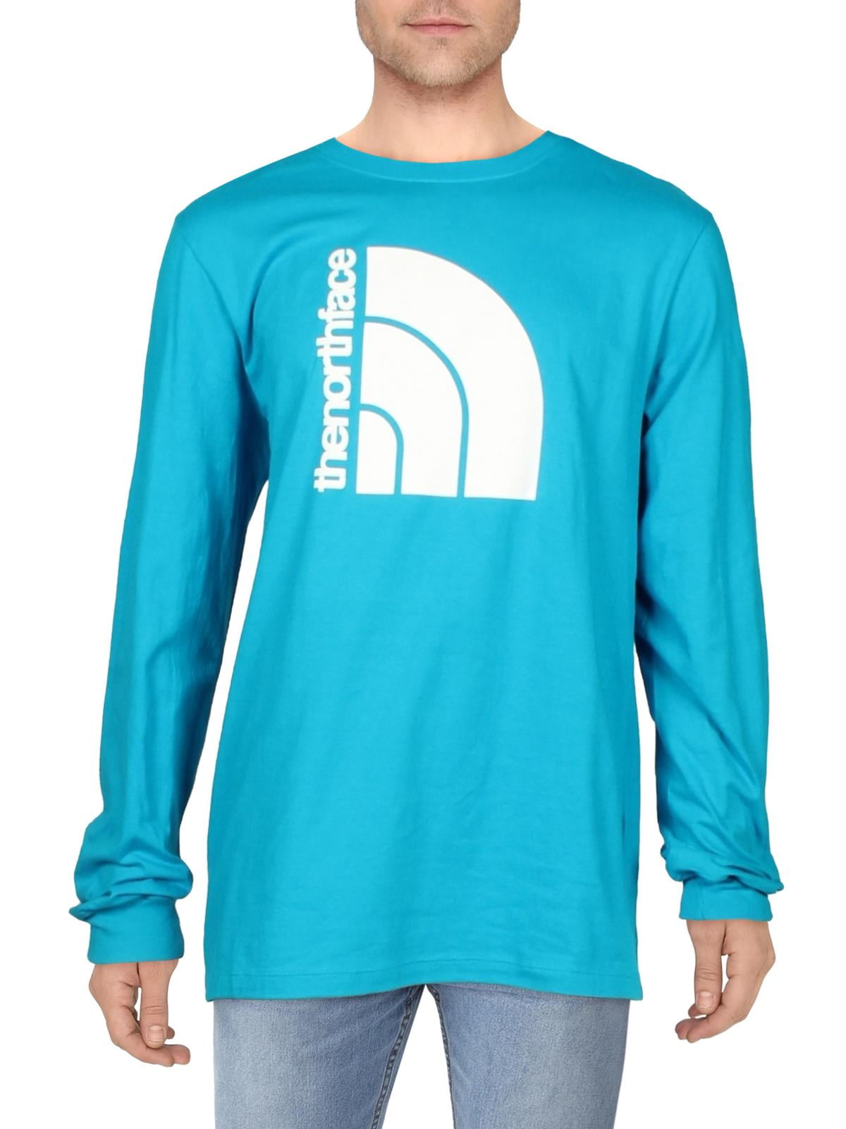 The North Face Men's Cotton Crewneck Graphic T-Shirt Blue Size Large