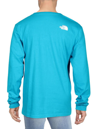 The North Face Men's Cotton Crewneck Graphic T-Shirt Blue Size Large