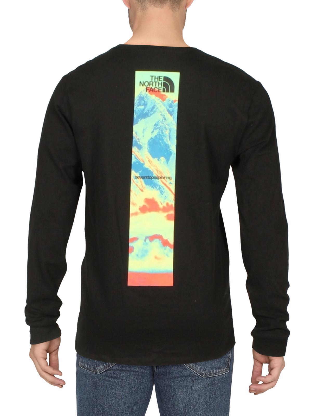 The North Face Men's Long Sleeve Cotton Graphic Tee Black Size Small