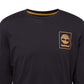 Timberland Men's Long Sleeve Chest Stack Logo Tee Black Size X-Large