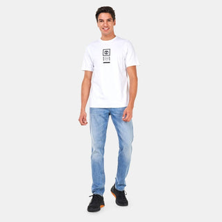 Timberland Men's Back Stack Logo Camo Tee White Size X-Large
