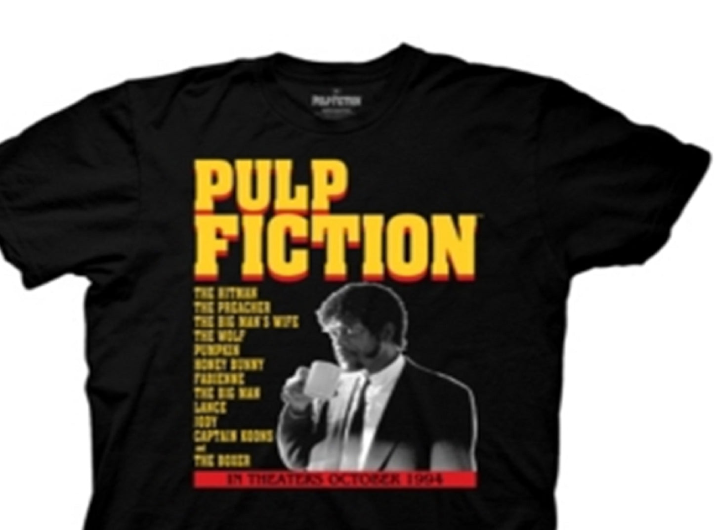 Ripple Junction Men's Pulp Fiction Poster Graphic T-Shirt Black Size Medium