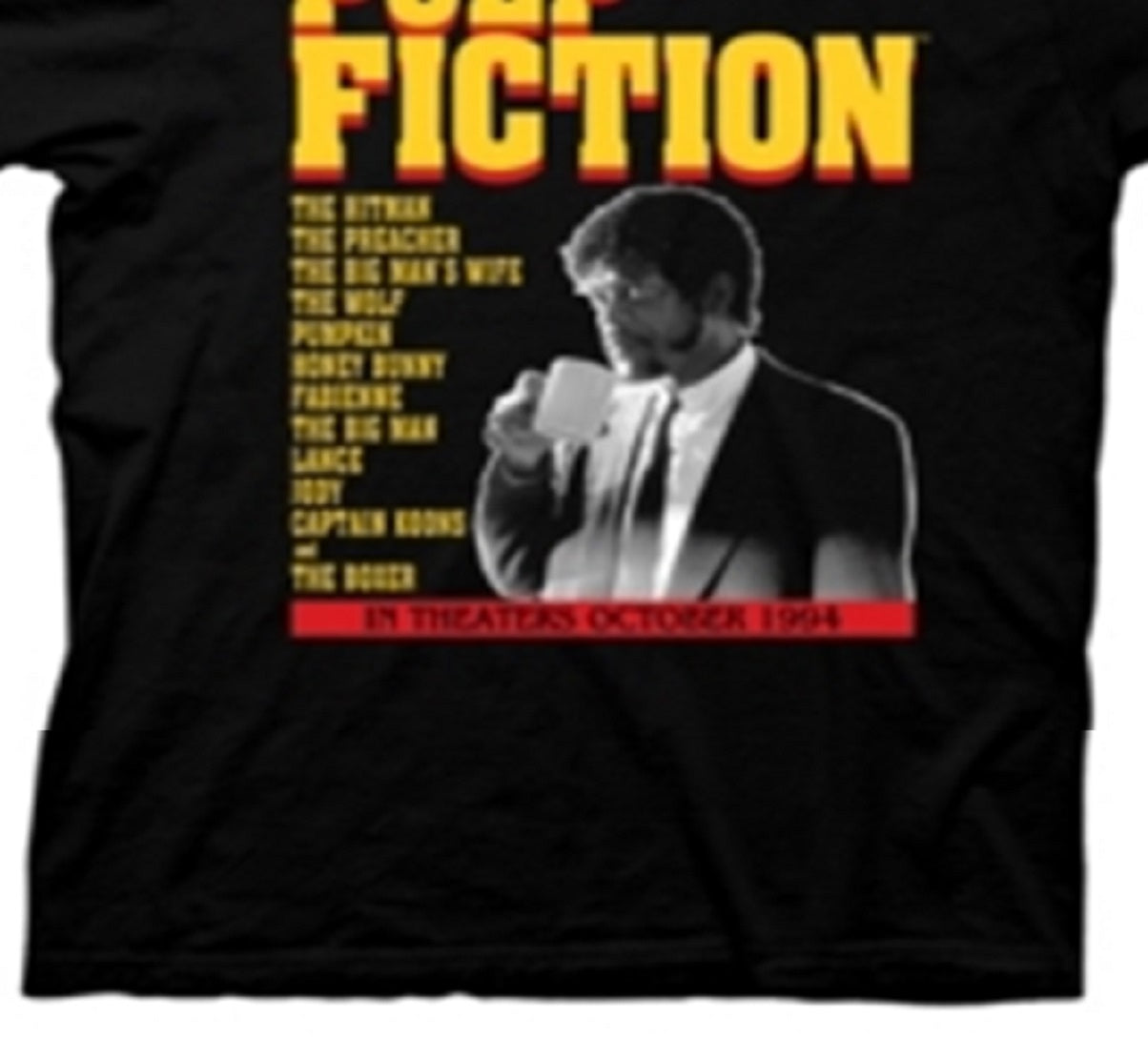 Ripple Junction Men's Pulp Fiction Poster Graphic T-Shirt Black Size Medium