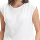 Splendid Women's Eco Jersey Pleated Shoulder Tank White Size Large