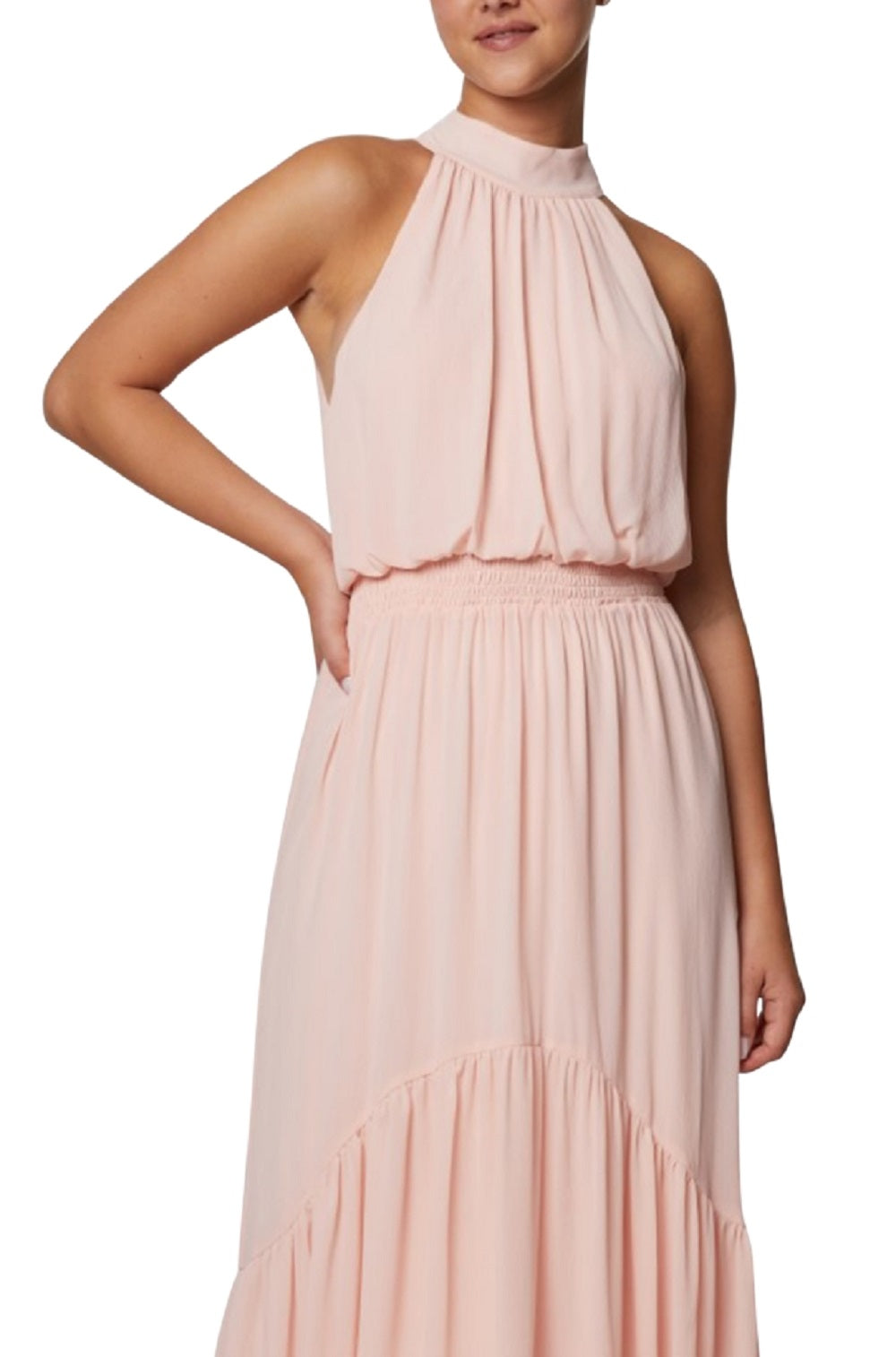 Laundry By Shelli Segal Women's Halter Neck Midi Dress Orange