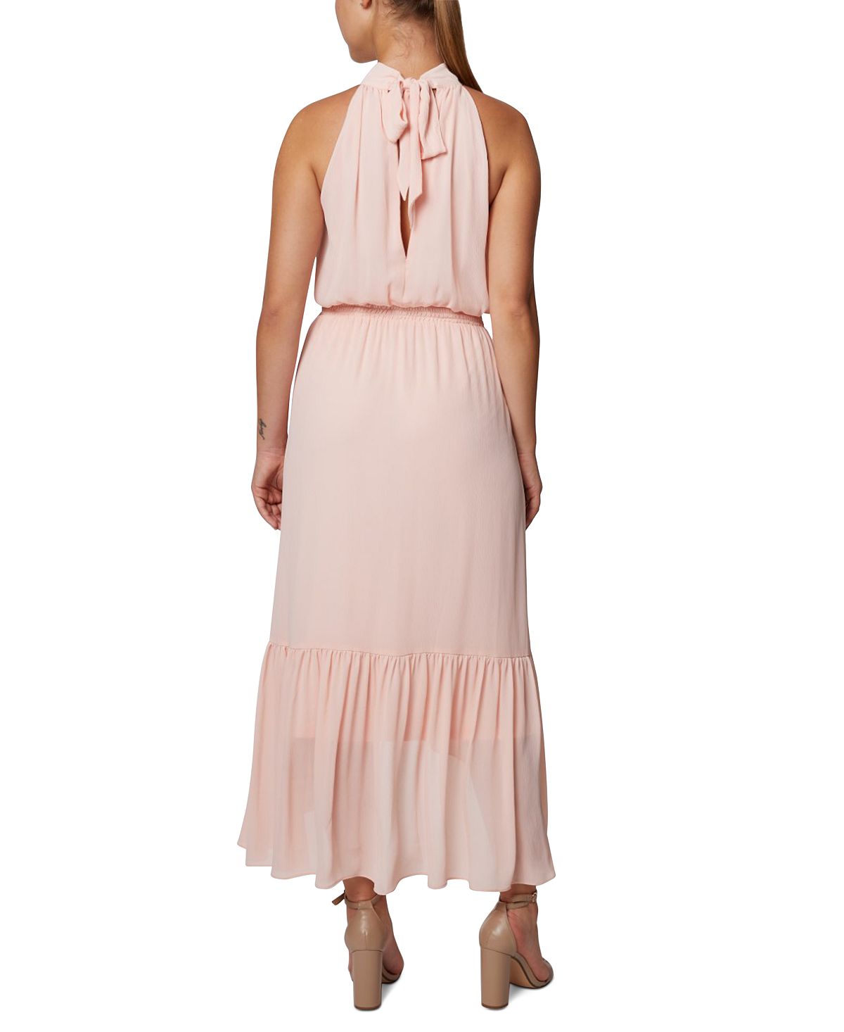 Laundry By Shelli Segal Women's Halter Neck Midi Dress Orange Size 10