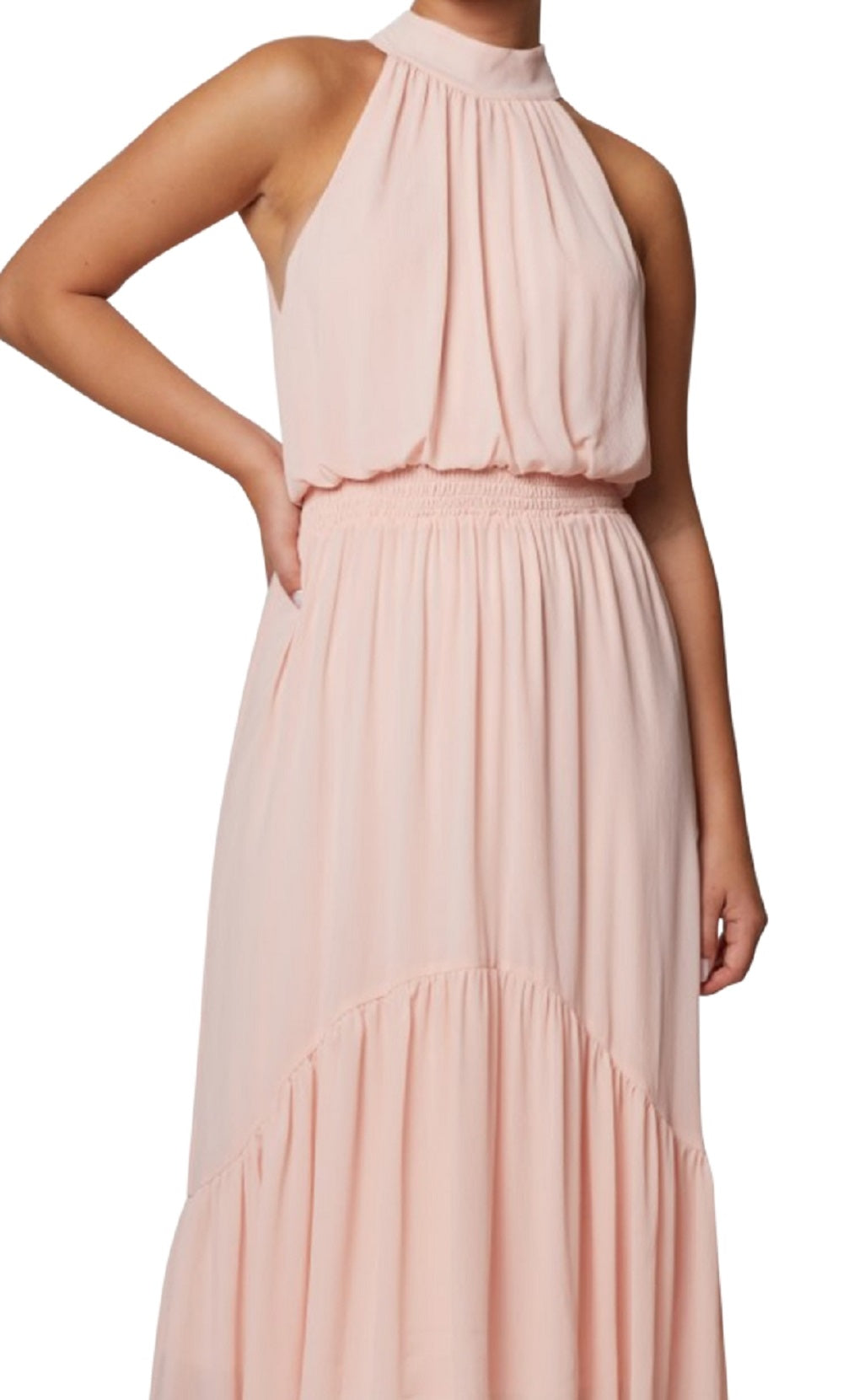 Laundry By Shelli Segal Women's Halter Neck Midi Dress Orange