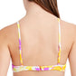BCBGeneration Give It A Swirl Printed Underwire Bikini Top Swimsuit Yellow Size Small
