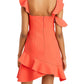 BCBGMAXAZRIA Women's Malik Asymmetrical Sleeve Dress Red Size 12
