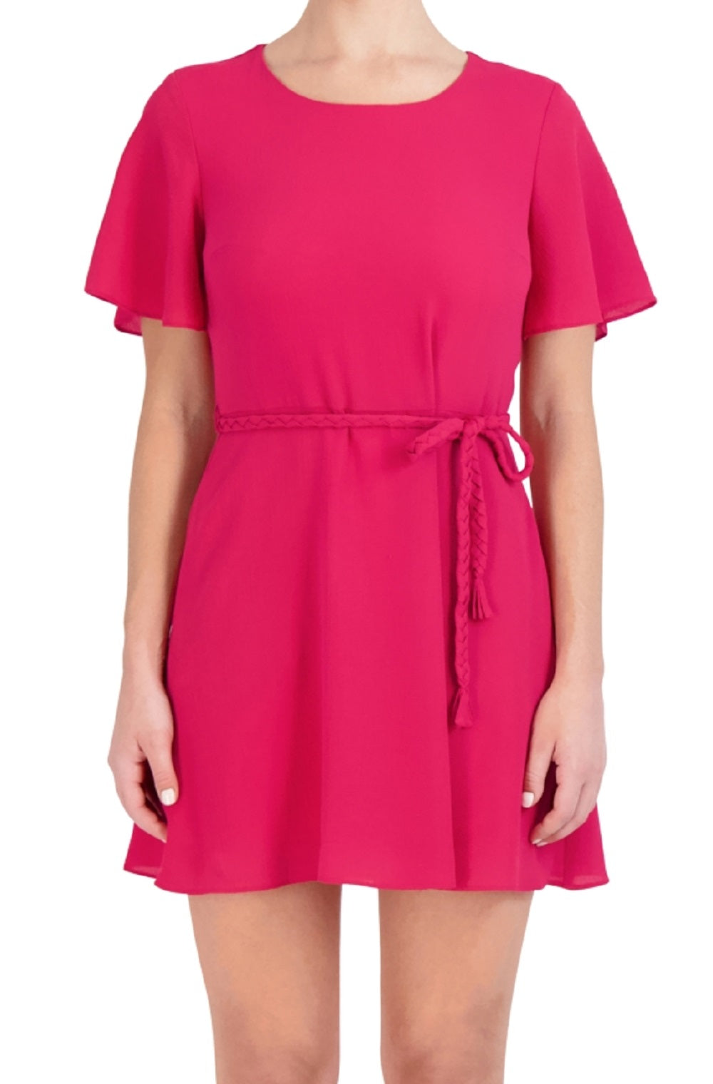 Laundry Women's Braided Belt A Line Dress Red Size 6Petite