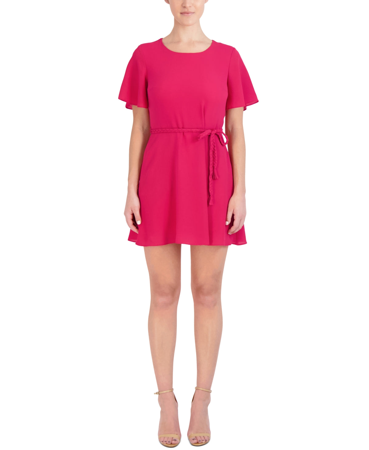 Laundry Women's Braided Belt A Line Dress Red Size 6Petite