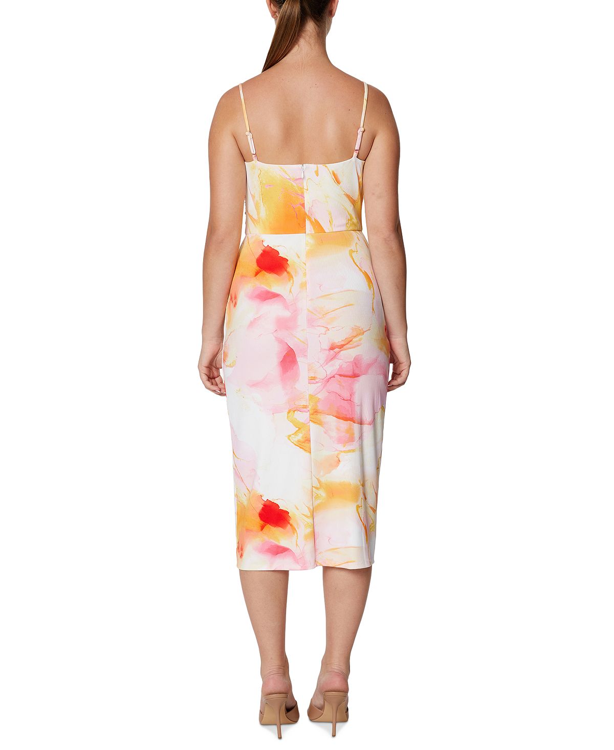 Laundry By Shelli Segal Women's Printed Bodycon Dress Brown Size 8