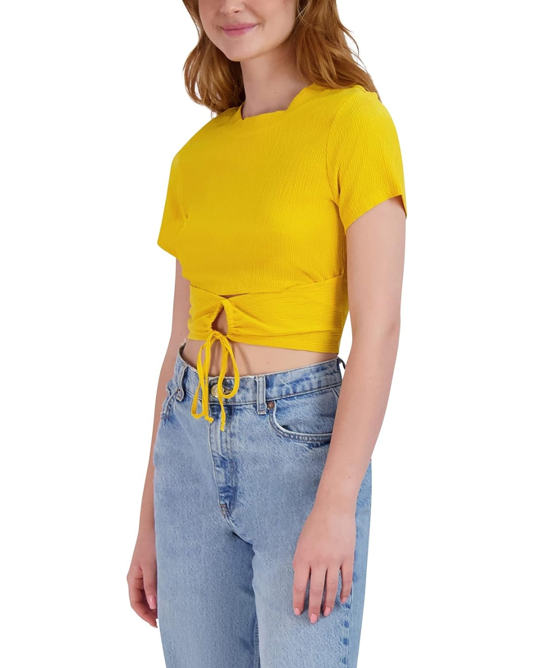 BCBGeneration Lace-Up Shirt W1VX3T23 in Red Size Medium